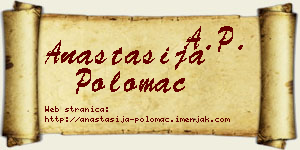 Anastasija Polomac vizit kartica